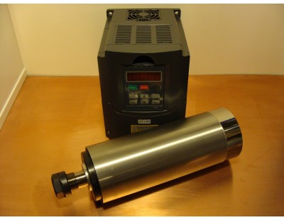 Spindle Motor 3 Phase 2.2KW Water cooled ER20 with Matching VFD Spindle Motor 3 Phase 2.2KW Water cooled ER20 with Matching VFD